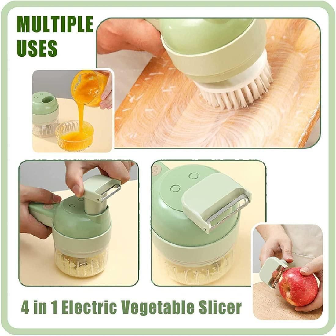 4 in 1 Portable Electric Vegetable Cutter Set sakseg-d3